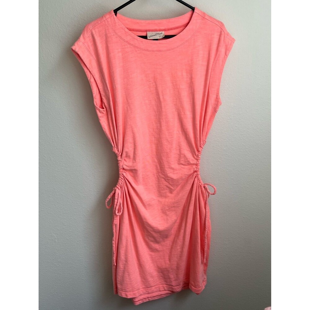 Universal Thread Coral T-Shirt Dress with Adjustable Side Cutouts